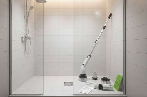 NovaBlend™ Pro Electric Spin Scrubber – Cordless IPX7 Waterproof Deep Cleaning Brush with 8 Replaceable Heads & LED Display | 450 RPM Power Scrubber