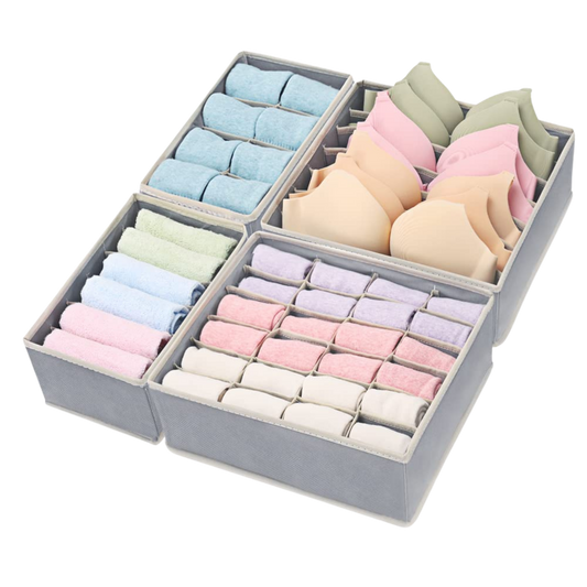 4 Pack Foldable Drawer Organizer