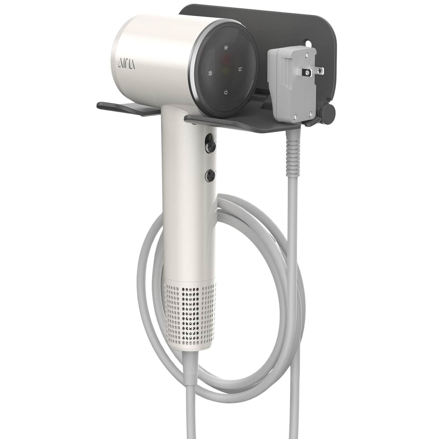 Foldable Hair Dryer Holder Wall Mount